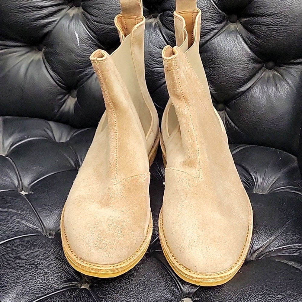 Bottega Veneta Beige Suede Ankle Boots